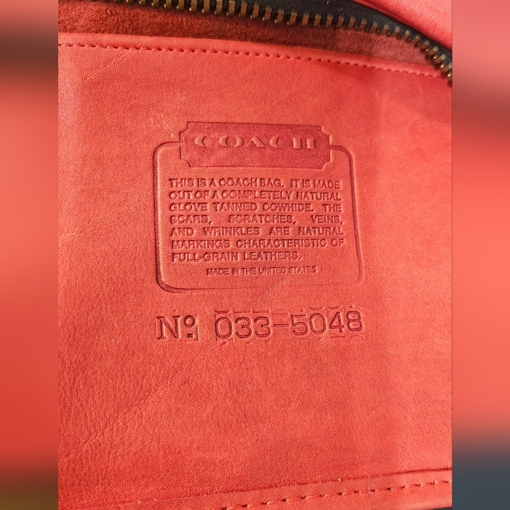 Vintage Coach Red Gloved Leather Companion Bag - Picture 2 of 13